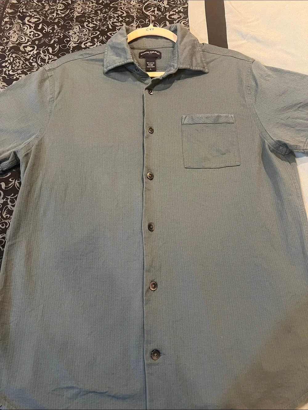 Banana Republic Teal Green Casual Button-Up Shirt